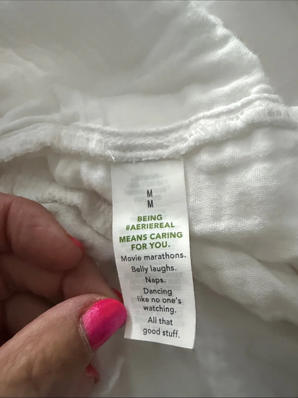 aerie White V-Neck Gauze Swim Cover-Up Dress